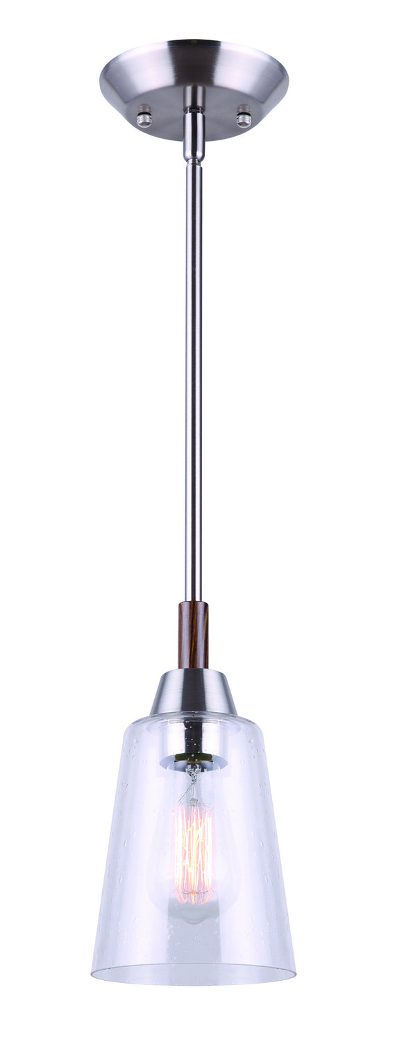 Canarm Dex IPL742A01BNW Pendant Light - Brushed Nickel/Faux Wood
