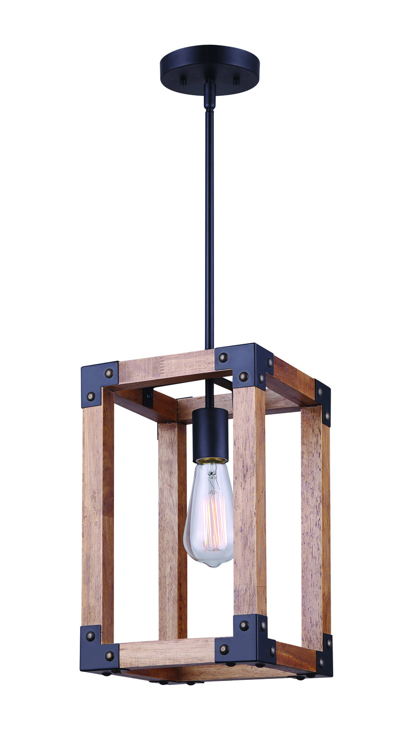 Canarm Moss IPL756A01BKW Pendant Light - Black/Wood