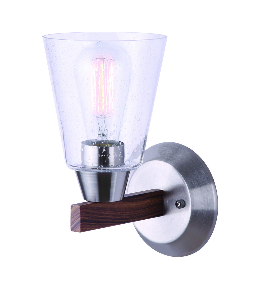 Canarm  IVL742A01BNW Wall Light - Brushed Nickel/Faux Wood