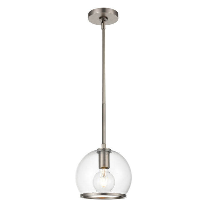 Alora coast PD304008ANCG Pendant Light - Aged Nickel/Clear Glass