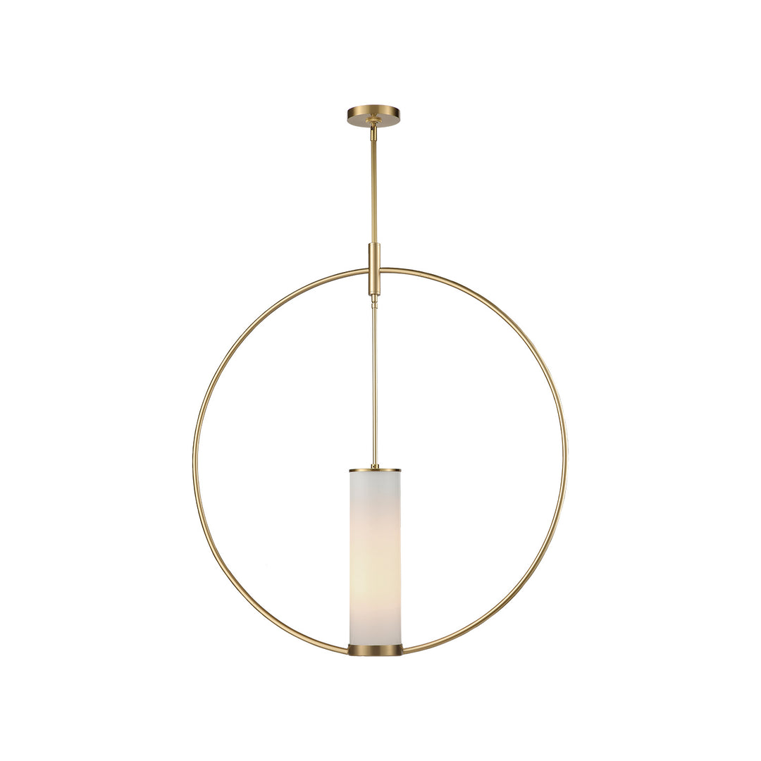 Alora amor PD309130NBOP Pendant Light - Natural Brass/Opal Glass