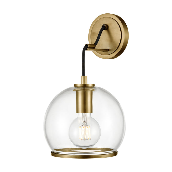 Alora coast WV304001VBCG Wall Light - Clear Glass/Vintage Brass