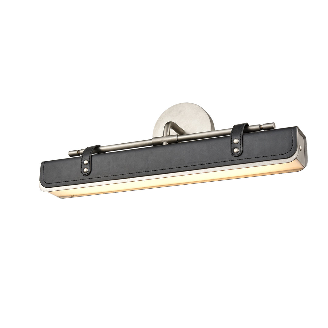 Alora valise WV307919ANTL Wall Light - Aged Nickel/Tuxedo Leather