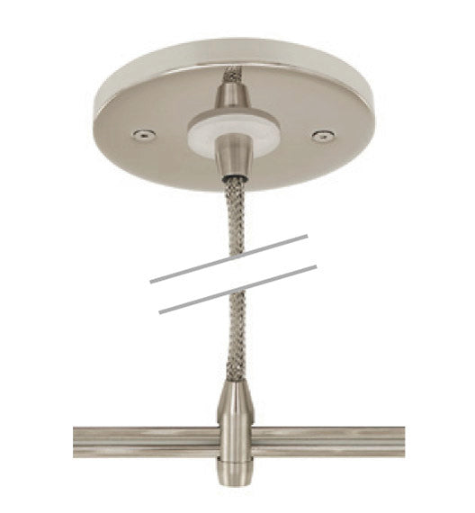 Stone Lighting MSCPRMT1SN  Single Feed Remote Canopy 4`` Track Light Pewter, Nickel, Silver