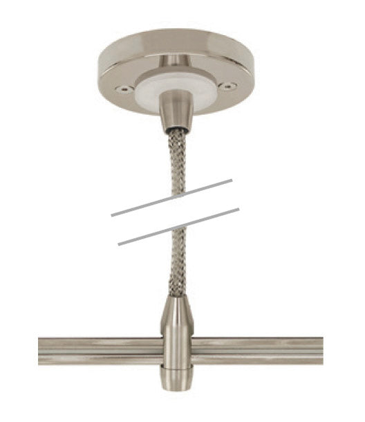 Stone Lighting MSCPRMT2SN  Single Feed Remote Canopy 2.75`` Track Light Pewter, Nickel, Silver