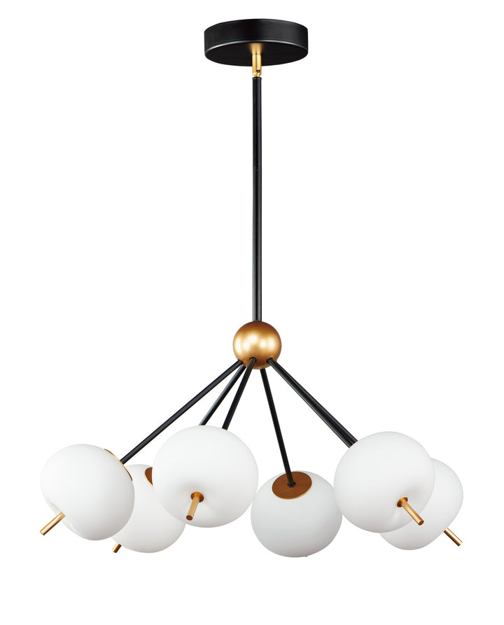 ET2 by Maxim Quest E25116-92BKGLD Chandelier Light - Black / Gold