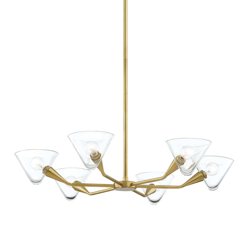 Mitzi Isabella H327806-AGB Chandelier Light - Aged Brass