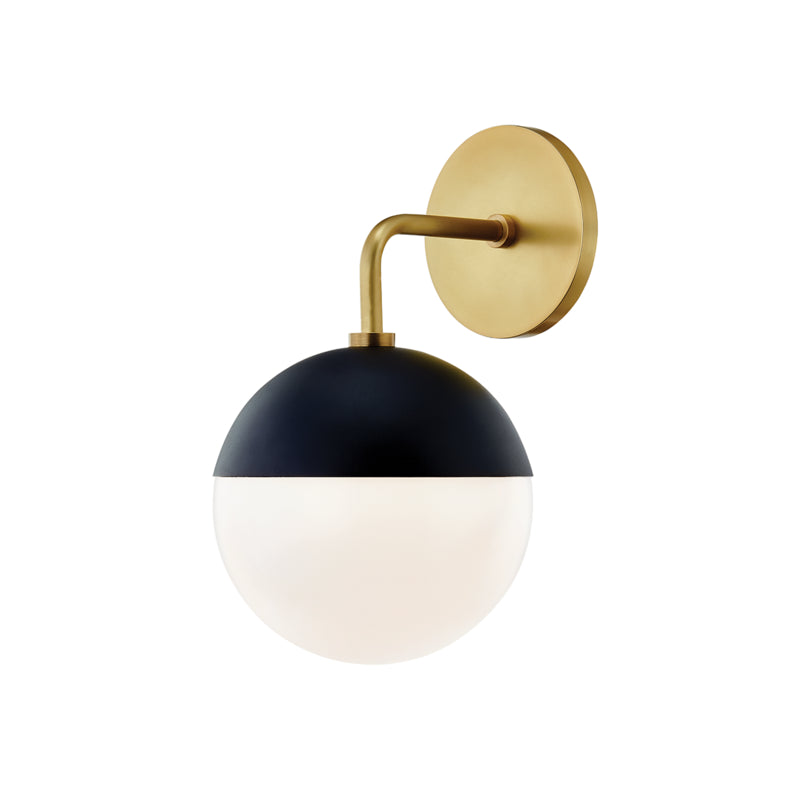 Mitzi Renee H344101-AGB/BK Wall Sconce Light - Aged Brass/Black