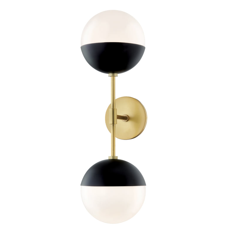 Mitzi Renee H344102A-AGB/BK Wall Sconce Light - Aged Brass/Black