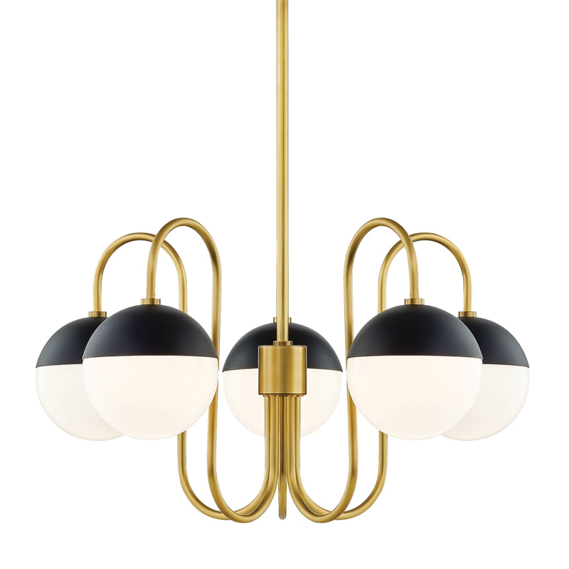 Mitzi Renee H344805-AGB/BK Chandelier Light - Aged Brass/Black