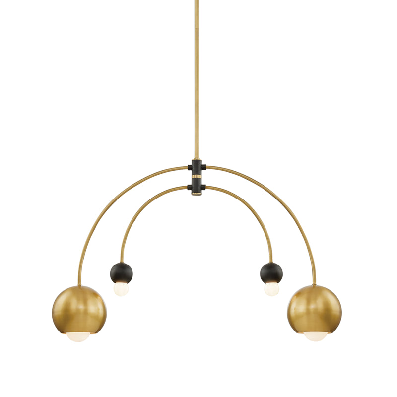 Mitzi Willow H348804-AGB/BK Pendant Light - Aged Brass/Black