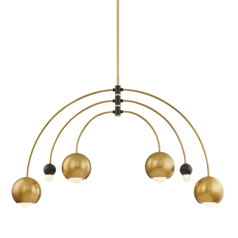 Mitzi Willow H348806-AGB/BK Pendant Light - Aged Brass/Black