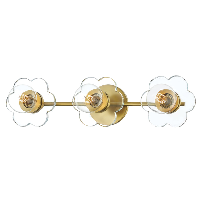 Mitzi Alexa H357303-AGB Bath Vanity Light 22 in. wide - Aged Brass