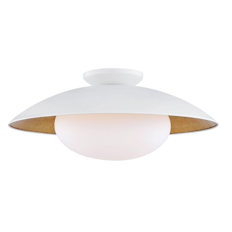 Mitzi Cadence H368601L-WH/GL Ceiling Light - White Lustro/Gold Leaf Combo