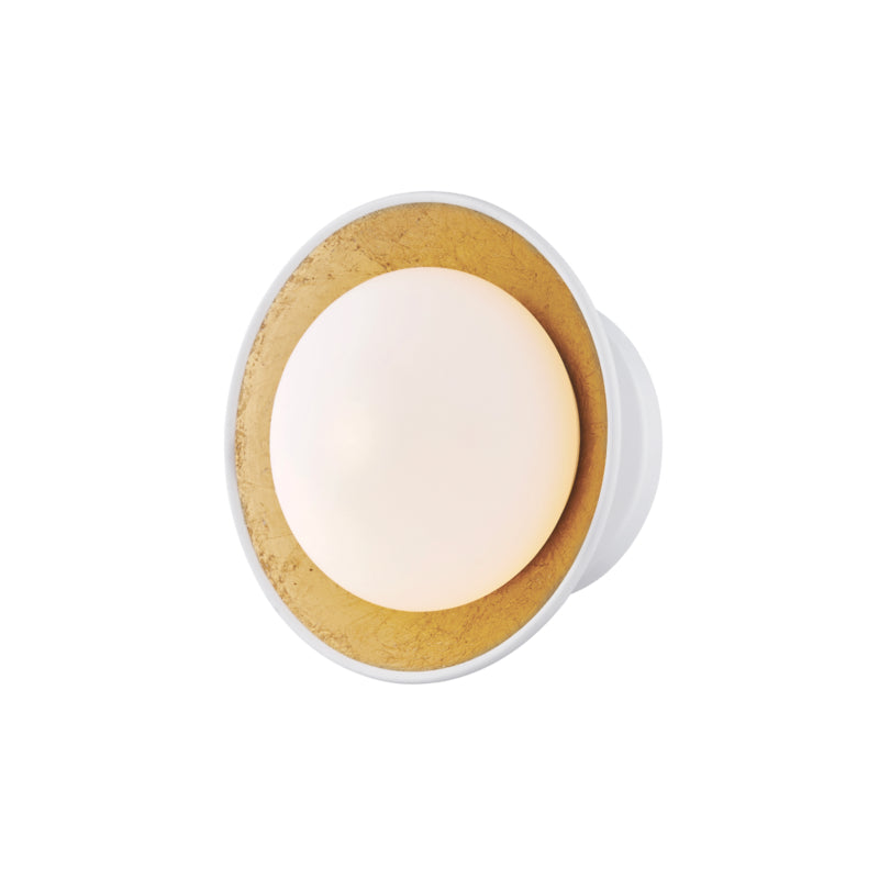 Mitzi Cadence H368601S-WH/GL Ceiling Light - White Lustro/Gold Leaf Combo