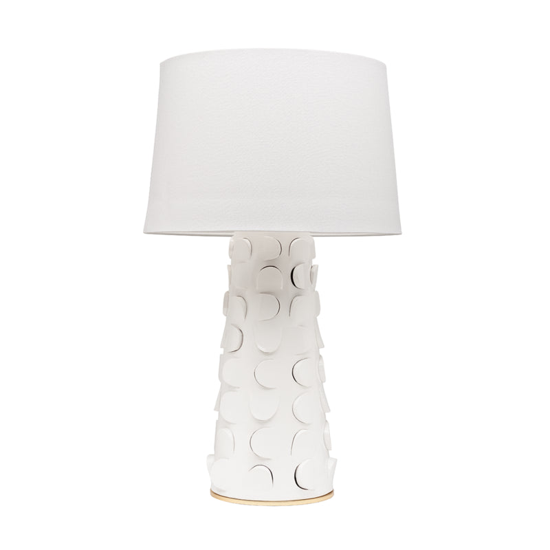 Mitzi Lighting HL335201-WH/GL  Naomi Lamp White Lustro/Gold Leaf