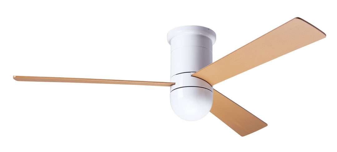 Modern Fan Company Cirrus Flush DC CIR-FM-GW-50-MP-NL-CC Ceiling Fan - Gloss White, Maple/