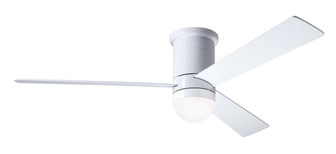 Modern Fan Company Cirrus Flush DC CIR-FM-GW-50-WH-355-CC Ceiling Fan - Gloss White, White/