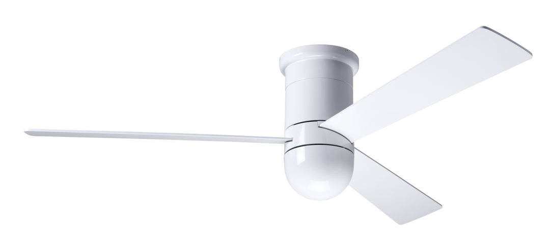 Modern Fan Company Cirrus Flush DC CIR-FM-GW-50-WH-NL-CC Ceiling Fan - Gloss White, White/