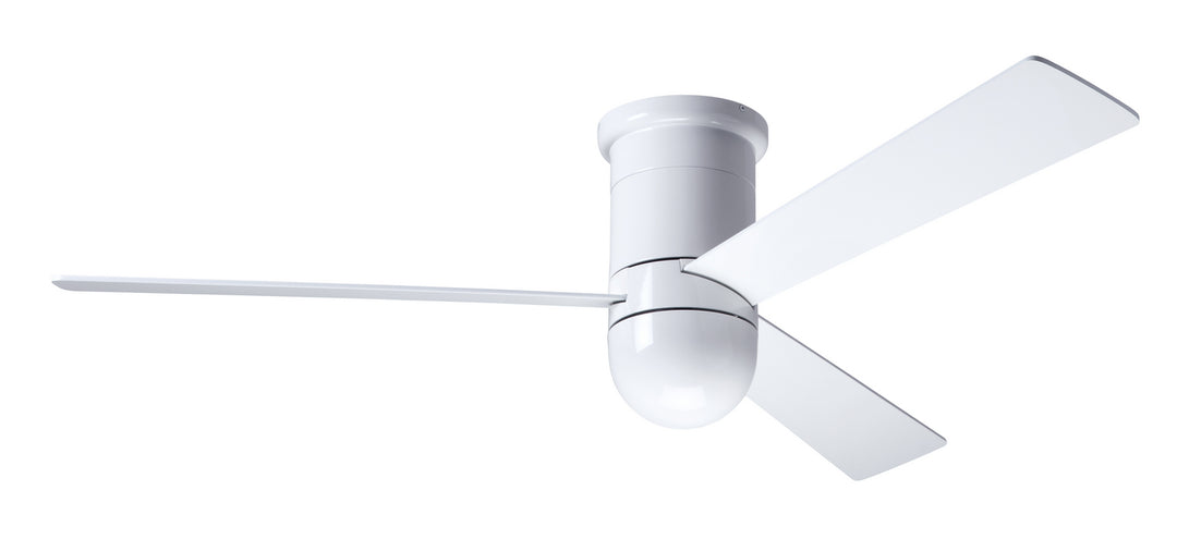 Modern Fan Company Cirrus Flush DC CIR-FM-GW-50-WH-NL-WC Ceiling Fan - Gloss White, White/