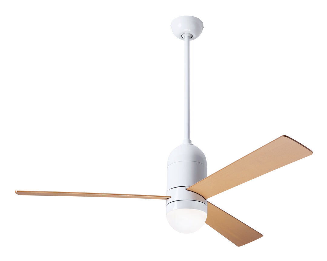 Modern Fan Company Cirrus DC CIR-GW-50-MP-355-CC Ceiling Fan - Gloss White, Maple/