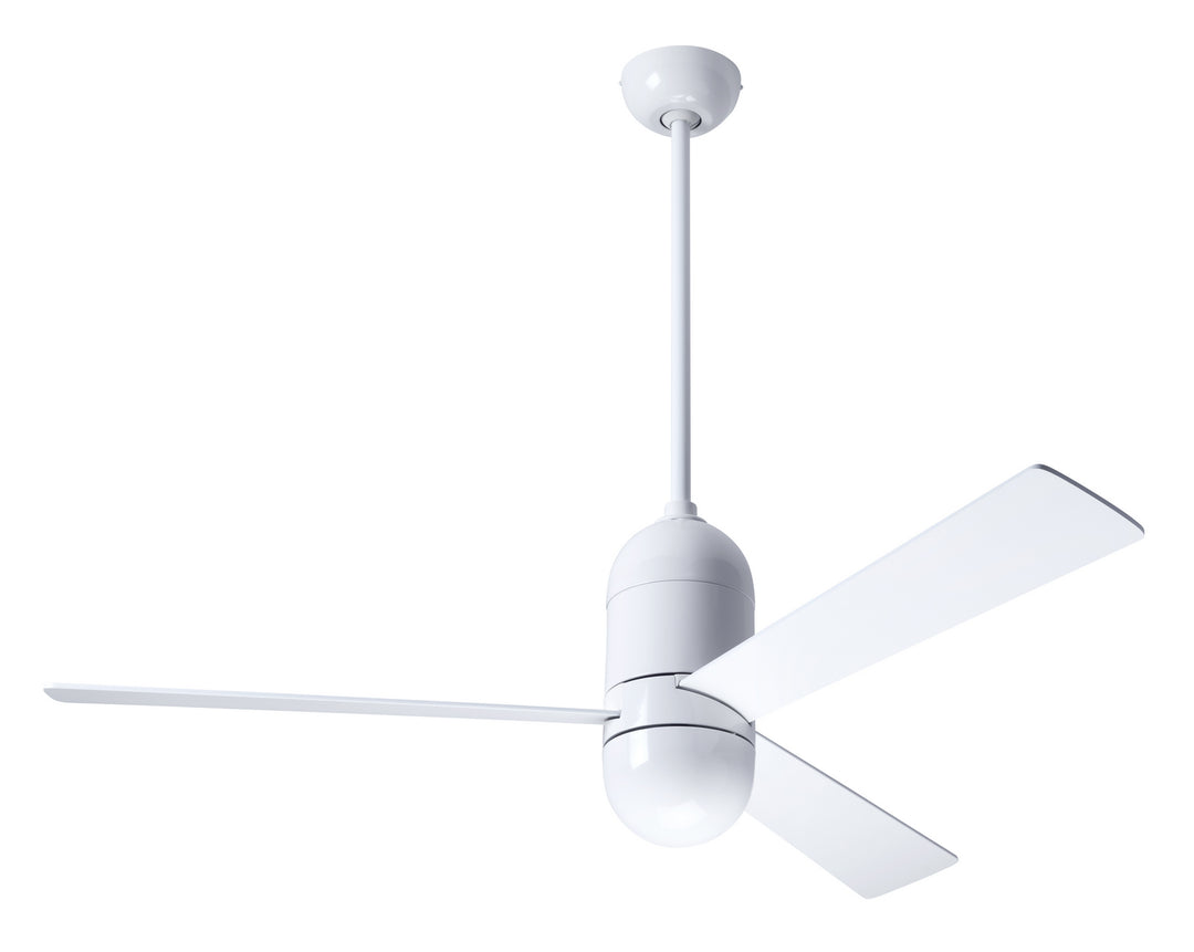 Modern Fan Company Cirrus DC CIR-GW-50-WH-NL-CC Ceiling Fan - Gloss White, White/