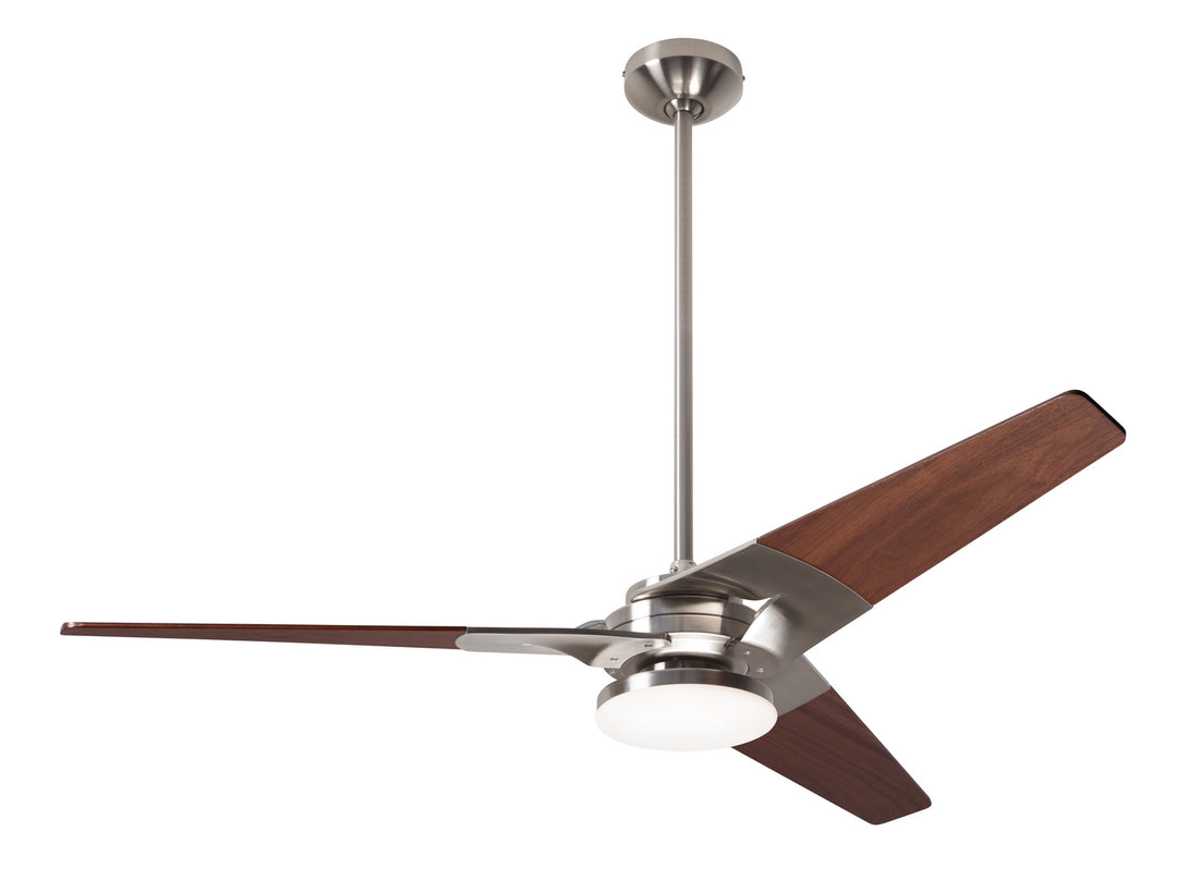 Modern Fan Company Torsion TOR-BN-52-MG-272-002 Ceiling Fan - Bright Nickel, Mahogany/