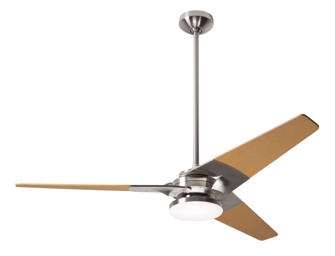 Modern Fan Company Torsion TOR-BN-52-MP-272-002 Ceiling Fan - Bright Nickel, Maple/