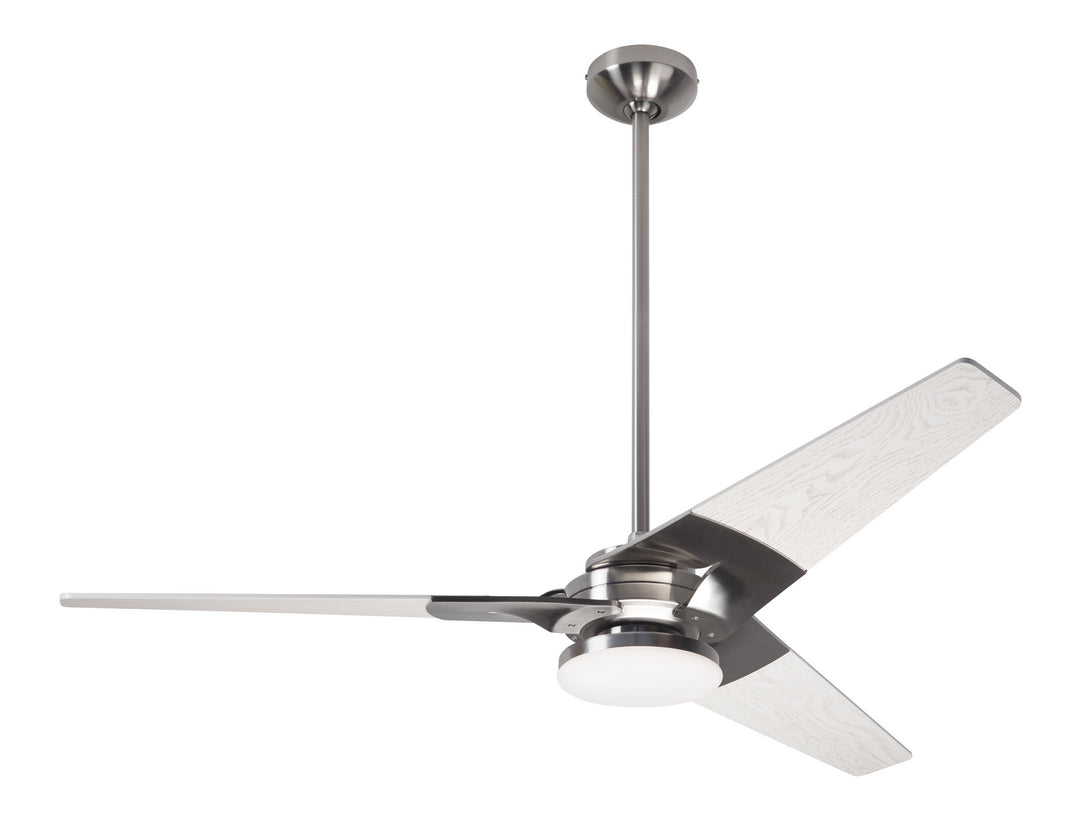 Modern Fan Company Torsion TOR-BN-52-WW-272-002 Ceiling Fan - Bright Nickel, Whitewash/