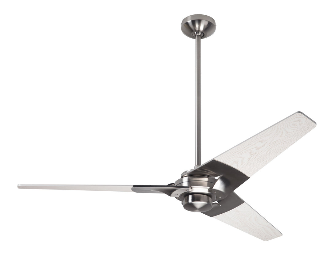 Modern Fan Company Torsion TOR-BN-52-WW-NL-001 Ceiling Fan - Bright Nickel, Whitewash/