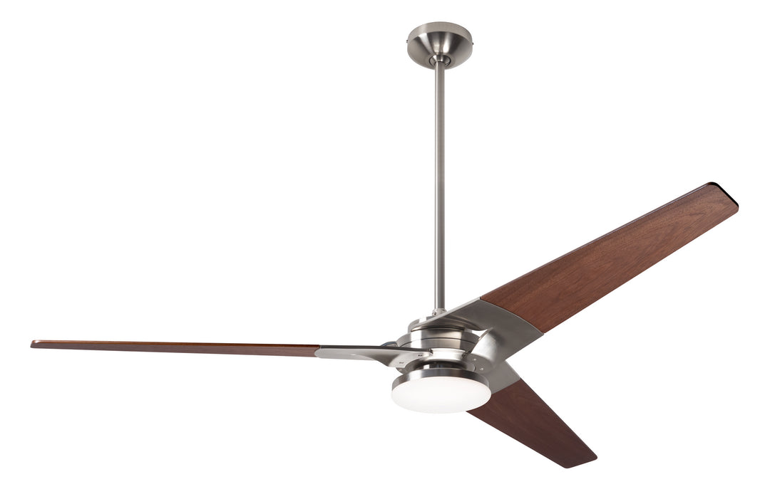 Modern Fan Company Torsion TOR-BN-62-MG-272-002 Ceiling Fan - Bright Nickel, Mahogany/