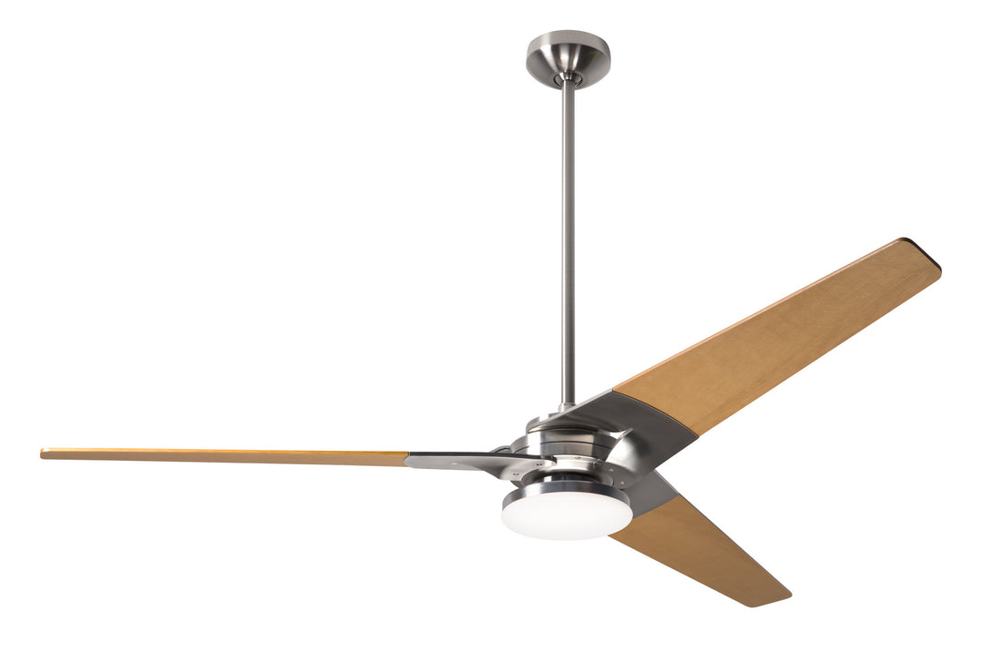 Modern Fan Company Torsion TOR-BN-62-MP-272-002 Ceiling Fan - Bright Nickel, Maple/