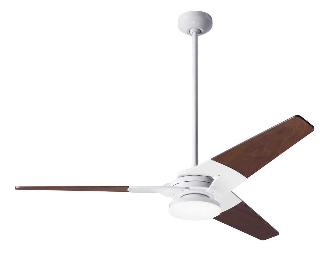 Modern Fan Company Torsion TOR-GW-52-MG-272-002 Ceiling Fan - Gloss White, Mahogany/