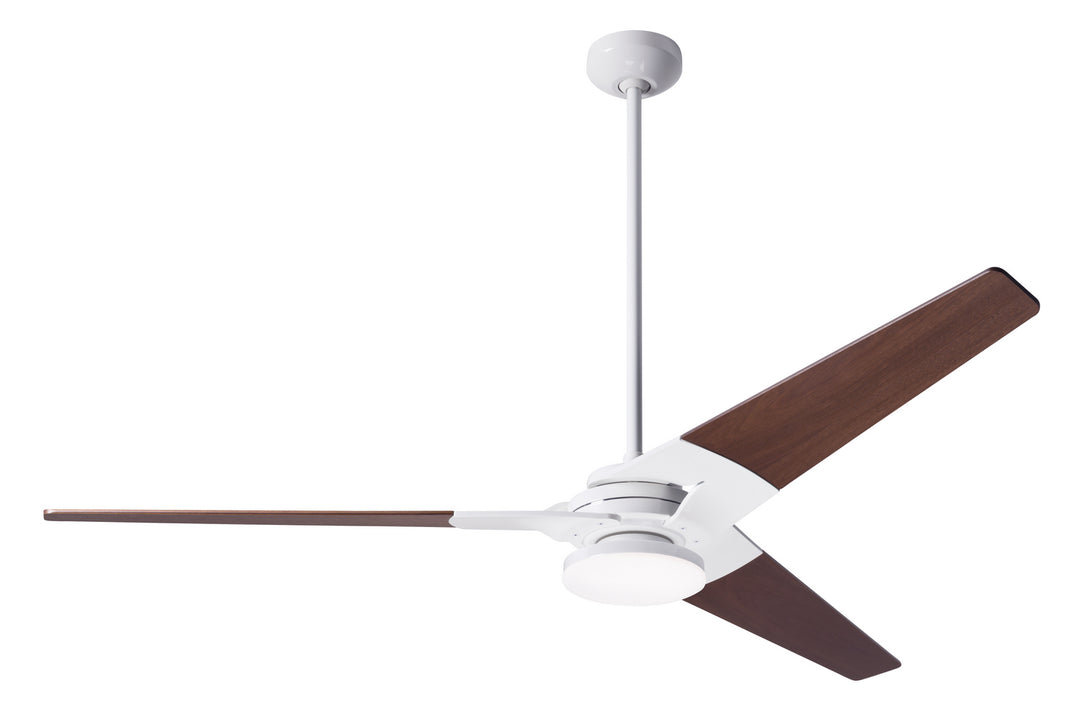 Modern Fan Company Torsion TOR-GW-62-MG-272-002 Ceiling Fan - Gloss White, Mahogany/