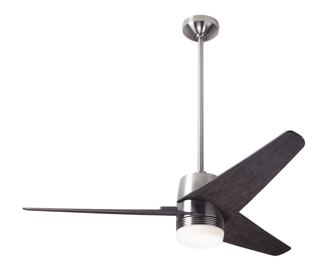 Modern Fan Company Velo DC VEL-BN-48-EB-853-CC Ceiling Fan - Bright Nickel, Ebony/