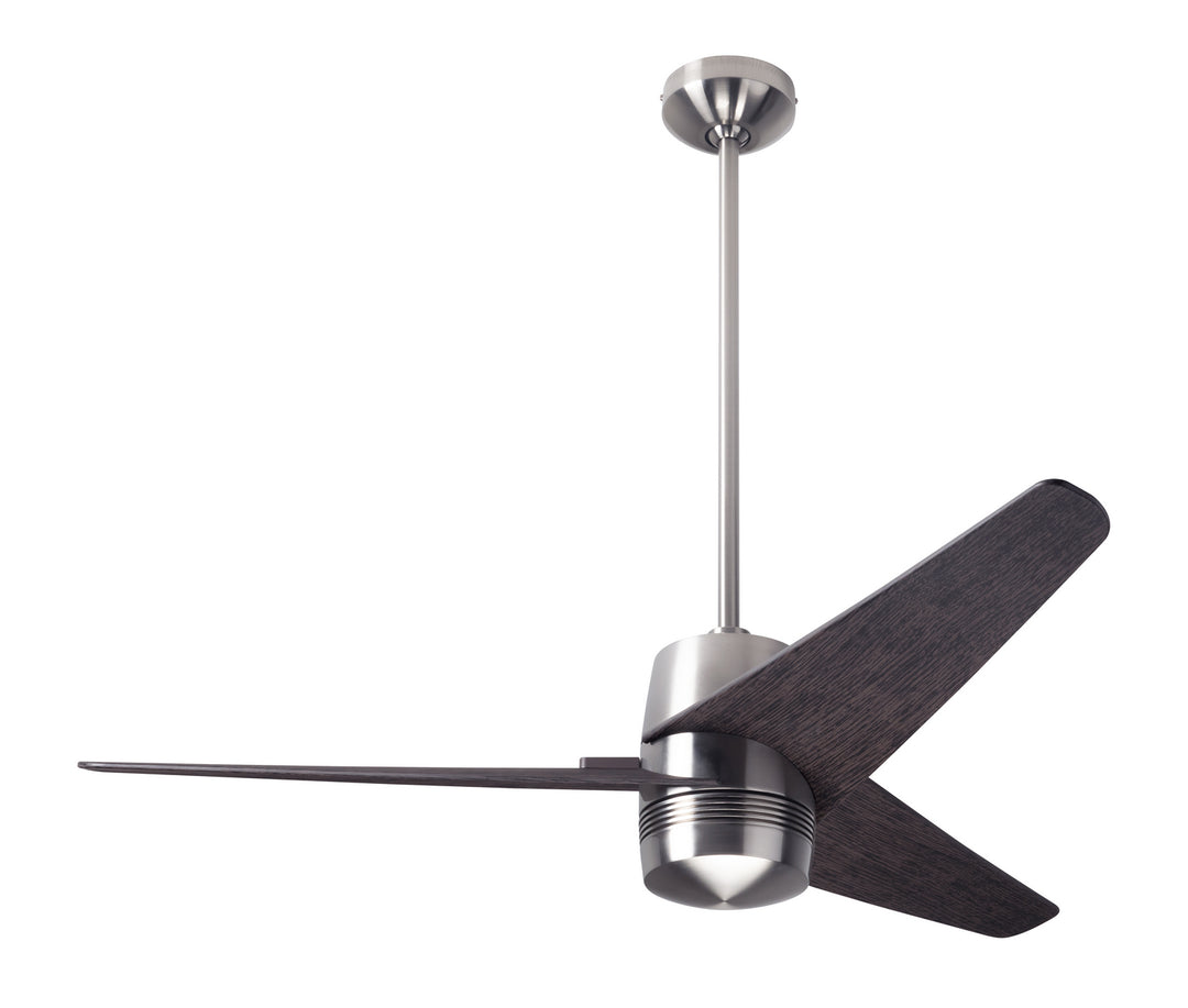 Modern Fan Company Velo DC VEL-BN-48-EB-NL-CC Ceiling Fan - Bright Nickel, Ebony/