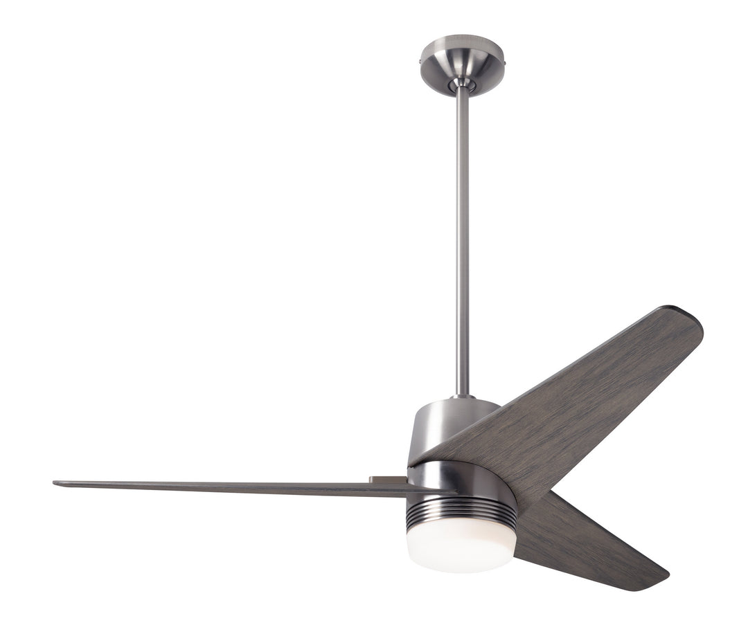 Modern Fan Company Velo DC VEL-BN-48-GY-853-CC Ceiling Fan - Bright Nickel, Graywash/