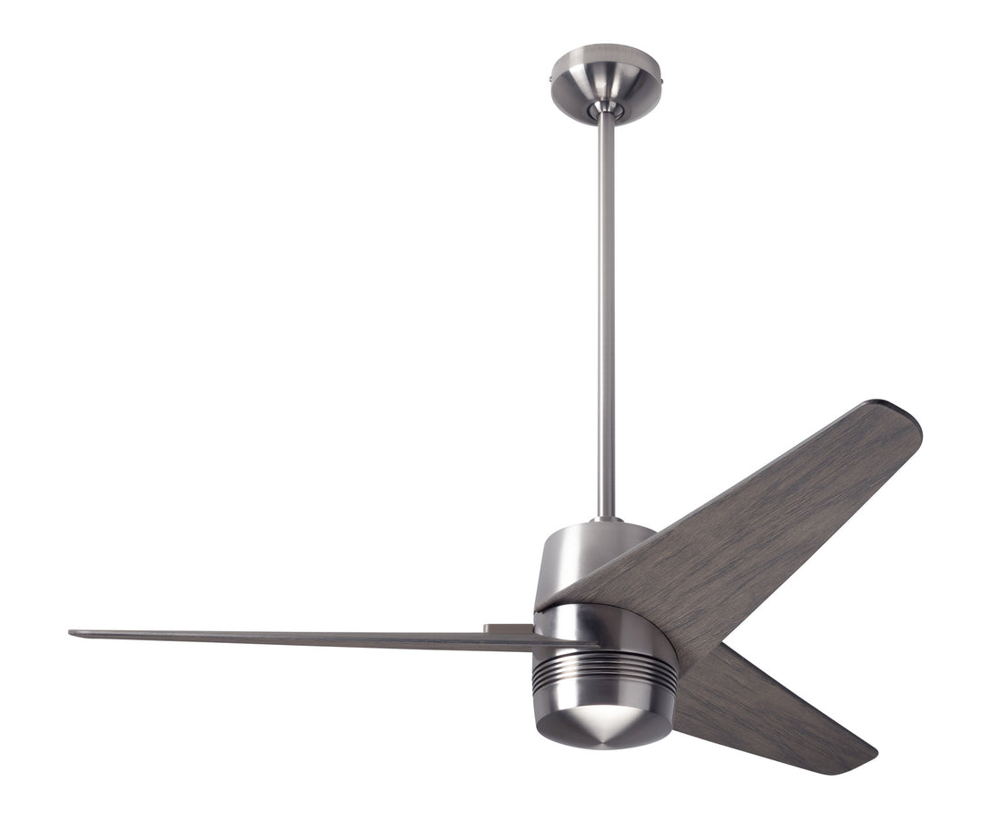 Modern Fan Company Velo DC VEL-BN-48-GY-NL-CC Ceiling Fan - Bright Nickel, Graywash/