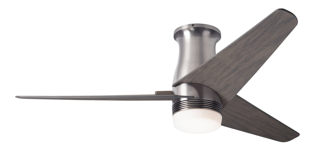 Modern Fan Company Velo Flush DC VEL-FM-BN-48-GY-853-WC Ceiling Fan - Bright Nickel, Graywash/