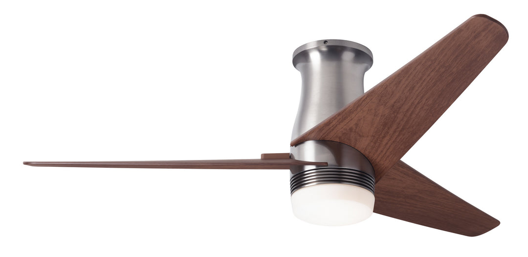 Modern Fan Company Velo Flush DC VEL-FM-BN-48-MG-853-CC Ceiling Fan - Bright Nickel, Mahogany/