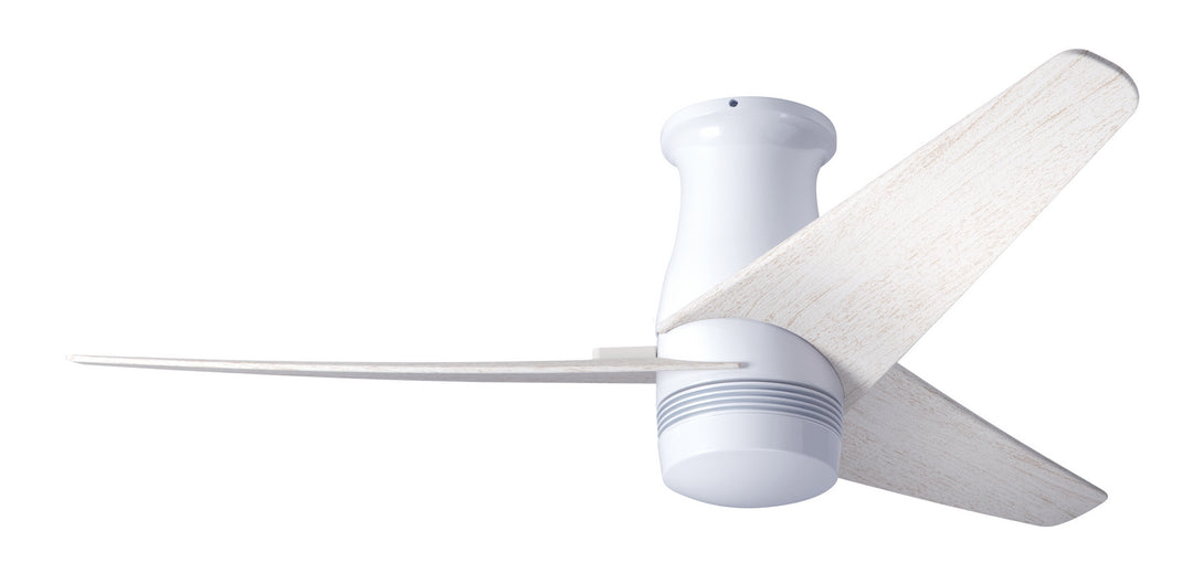 Modern Fan Company Velo Flush DC VEL-FM-GW-48-WW-NL-RC Ceiling Fan - Gloss White, Whitewash/