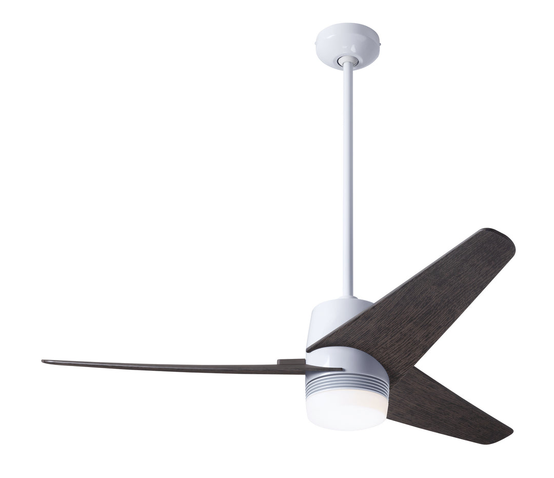 Modern Fan Company Velo DC VEL-GW-48-EB-853-CC Ceiling Fan - Gloss White, Ebony/