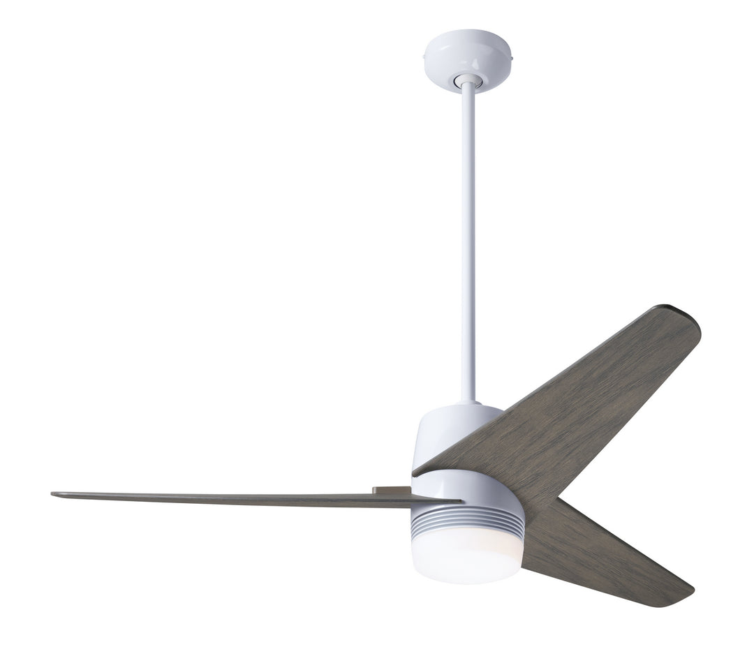 Modern Fan Company Velo DC VEL-GW-48-GY-853-CC Ceiling Fan - Gloss White, Graywash/