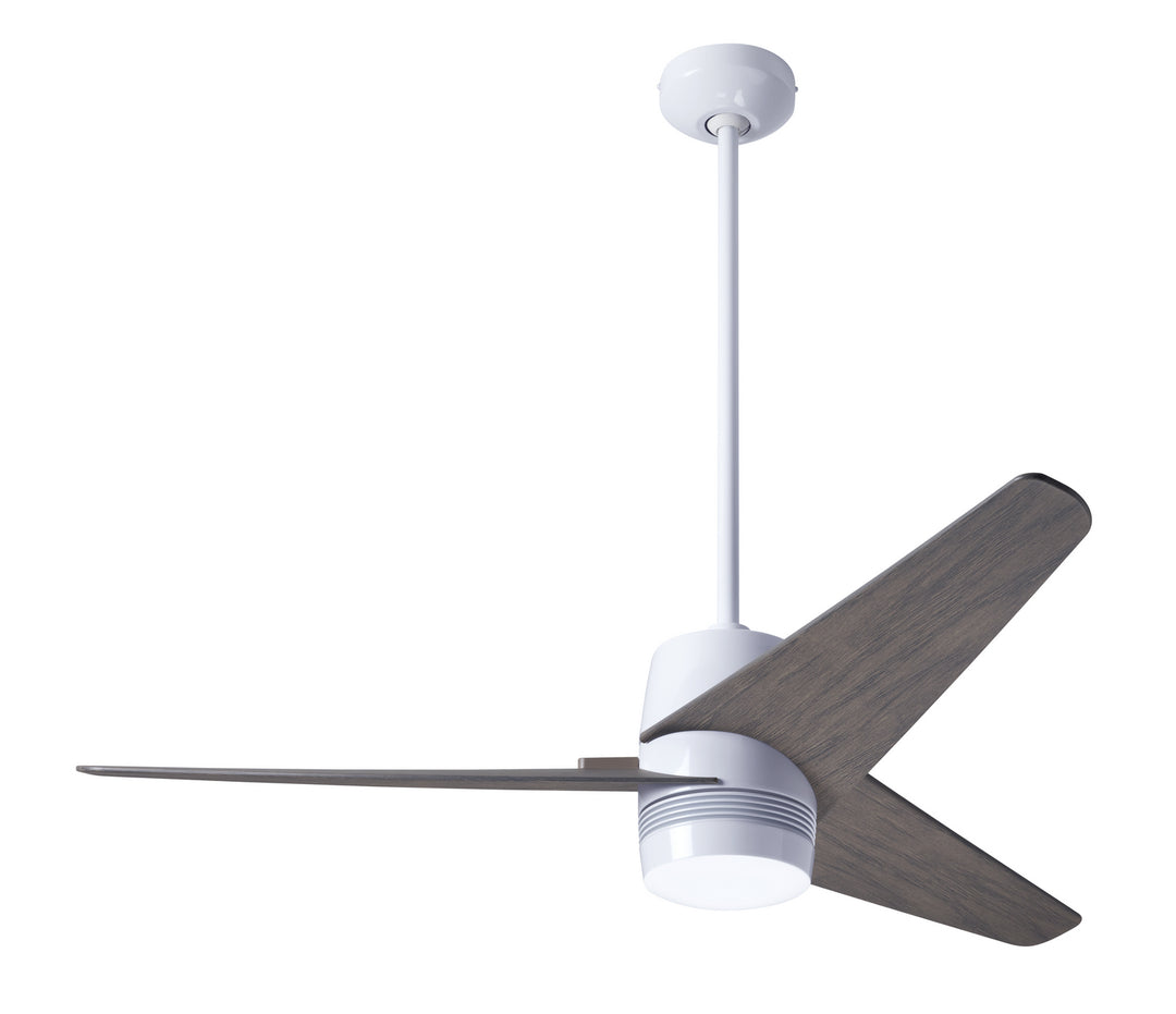 Modern Fan Company Velo DC VEL-GW-48-GY-NL-CC Ceiling Fan - Gloss White, Graywash/