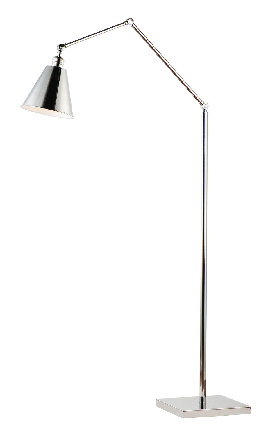 Maxim Lighting 12228PN Library One Light Floor Lamp Lamp Polished Nickel