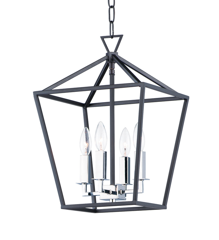 Maxim Abode 25152TXBPN Pendant Light - Textured Black / Polished Nickel