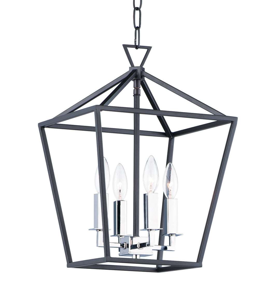 Maxim Abode 25152TXBPN Pendant Light - Textured Black / Polished Nickel