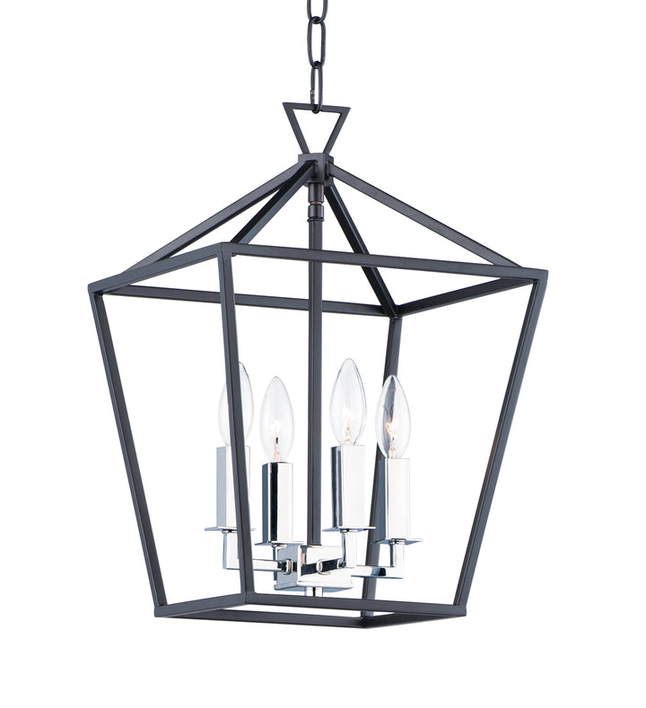 Maxim Abode 25152TXBPN Pendant Light - Textured Black / Polished Nickel