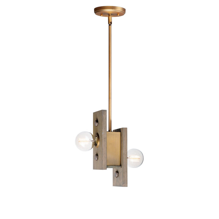 Maxim Plank 25249WWDAB Pendant Light - Weathered Wood / Antique Brass