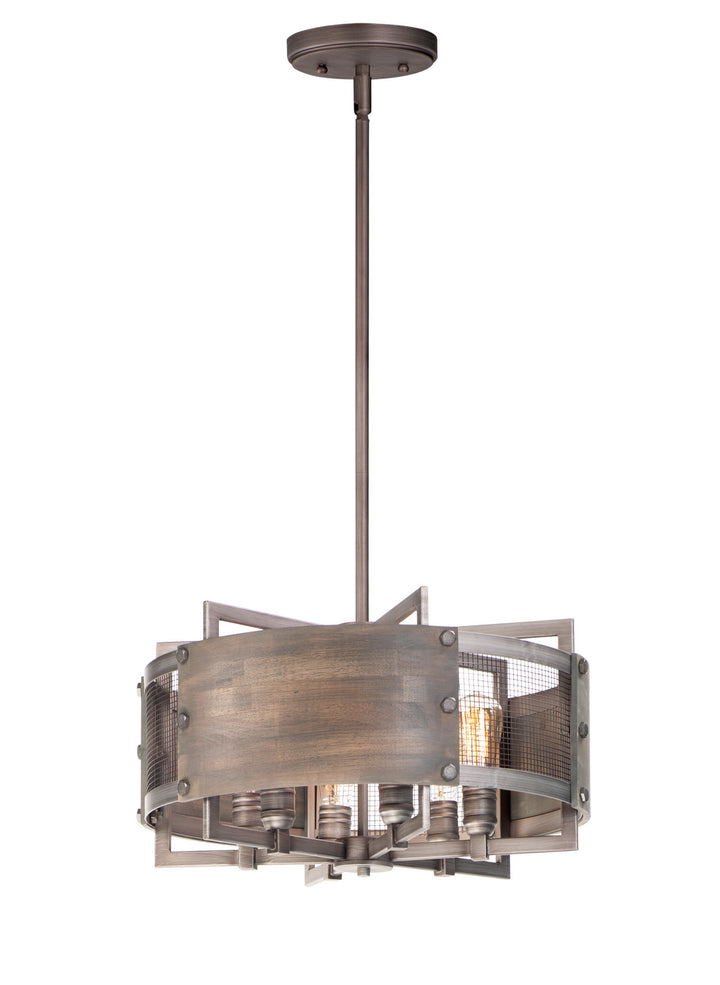 Maxim Outland 25265BWWZ Chandelier Light - Barn Wood / Weathered Zinc
